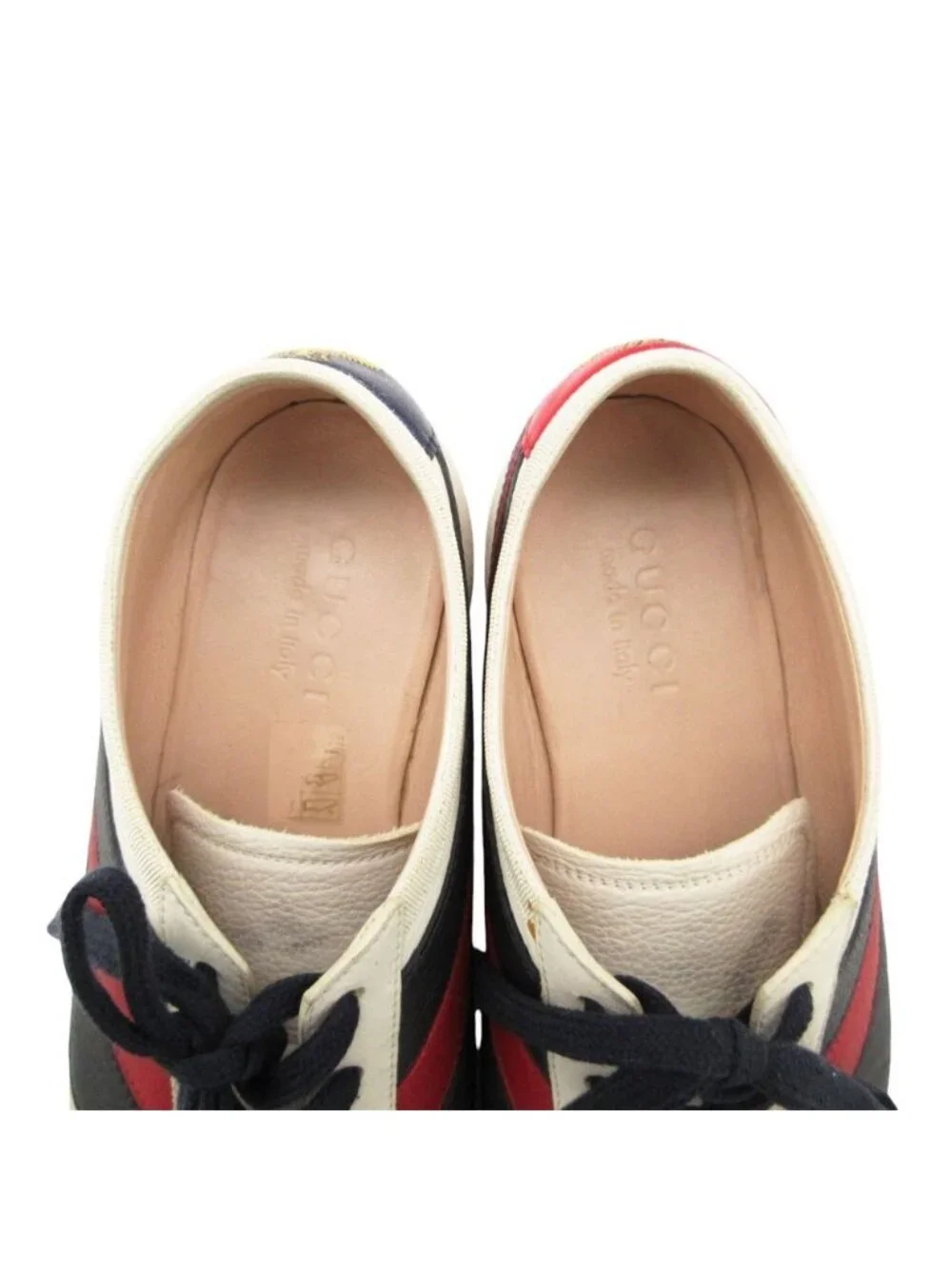 Gucci Sneakers Low Cut Falacer Ace Web Leather Cowhide Calf 6